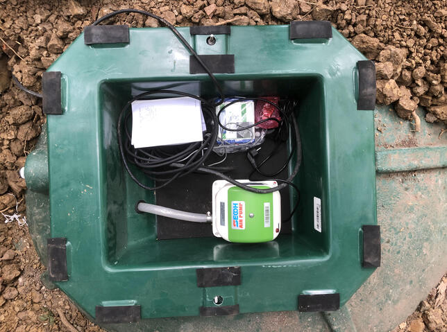 Inside the lid of one of our Sewage Treatment Plants